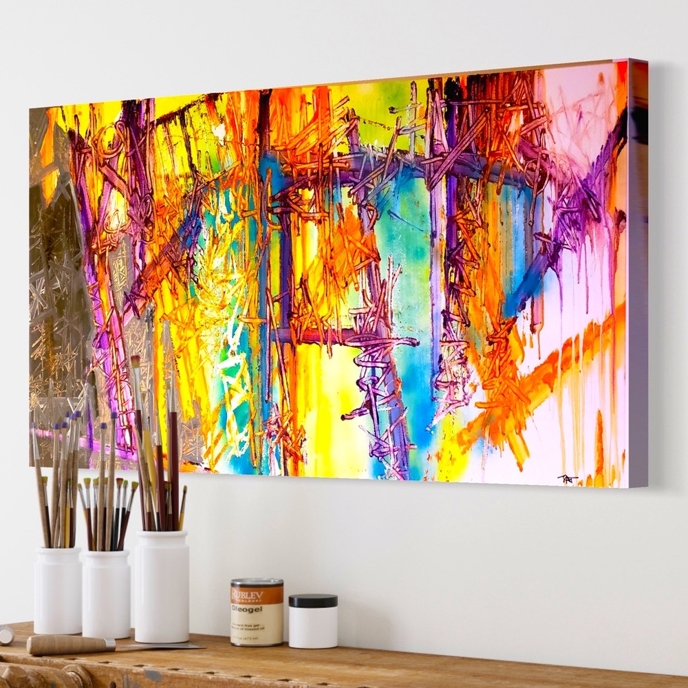Original Wall Art limited edition print 1/50 on metal 24”x48” titled “Mitologia”